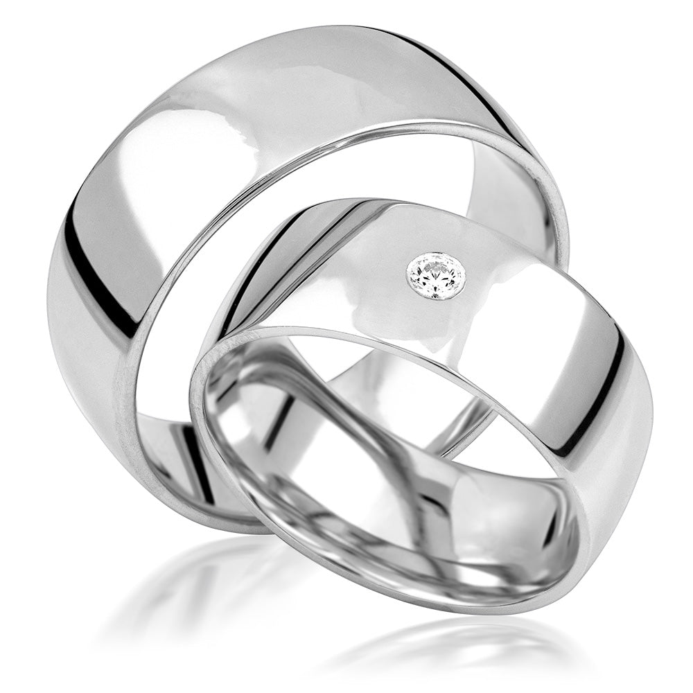 Trauringe Freundschaftsringe Partnerringe Silber 925 rohdiniert KTM05