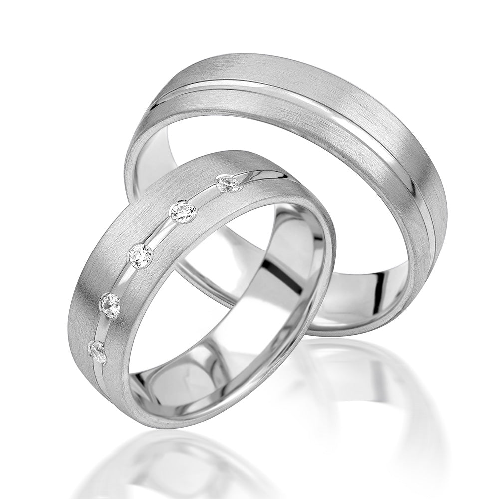 Trauringe Freundschaftsringe Partnerringe Silber 925 rohdiniert KTM21