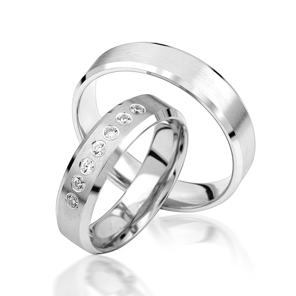 Trauringe Freundschaftsringe Partnerringe Silber 925 rohdiniert KTM26