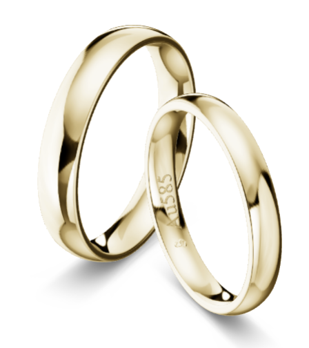 Trauringe Champagnergold 585 poliert KT16R