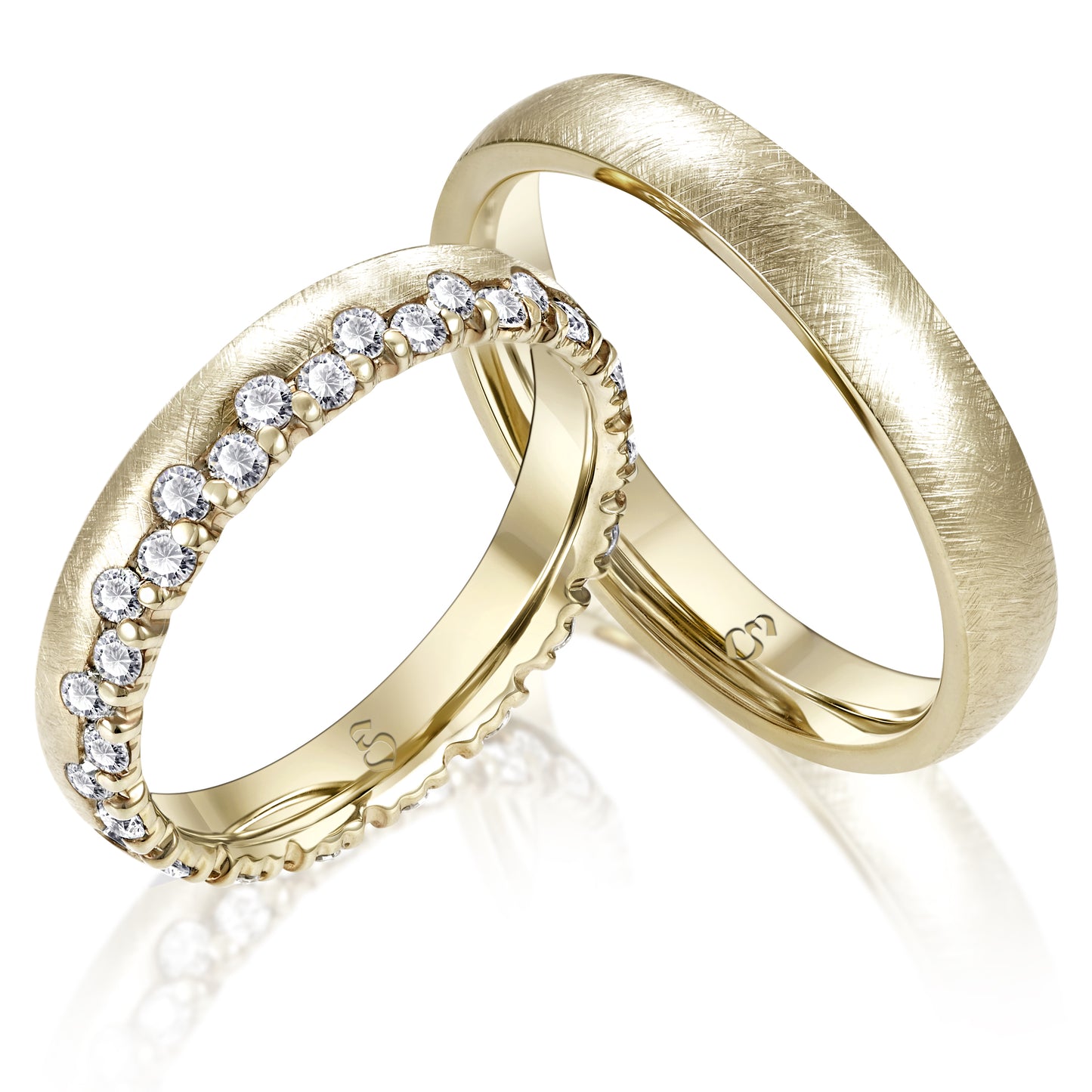 Trauringe Champagnergold 585 0,72ct KT418