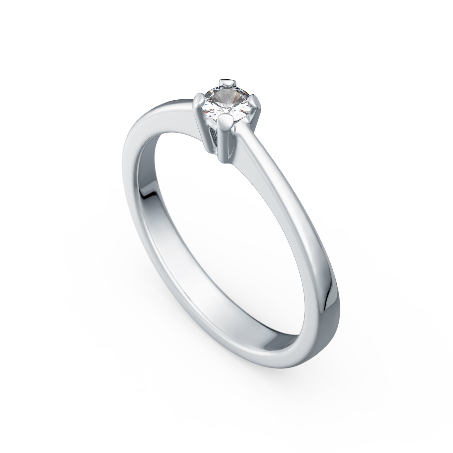 Verlobungsring Gold Platin 0,25ct KT02