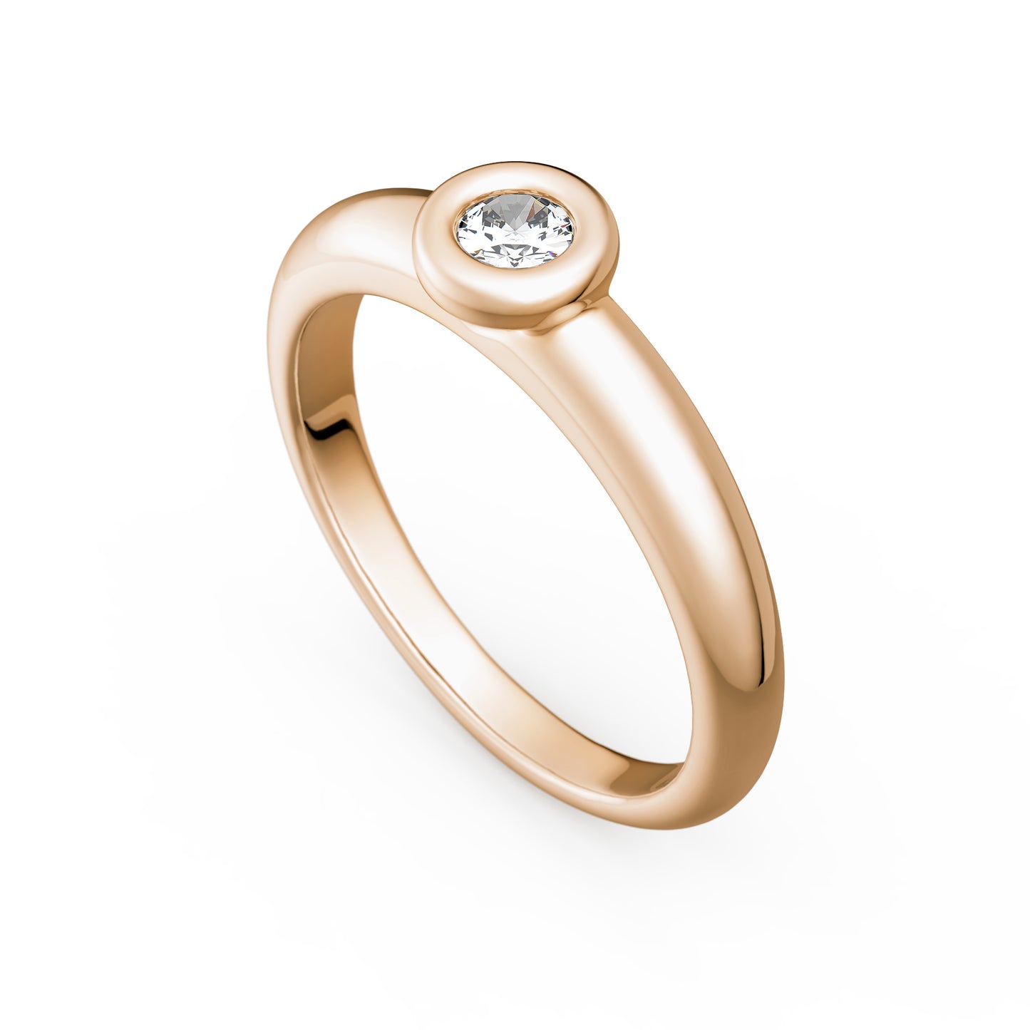 Verlobungsring Gold Platin 0,25ct KT06