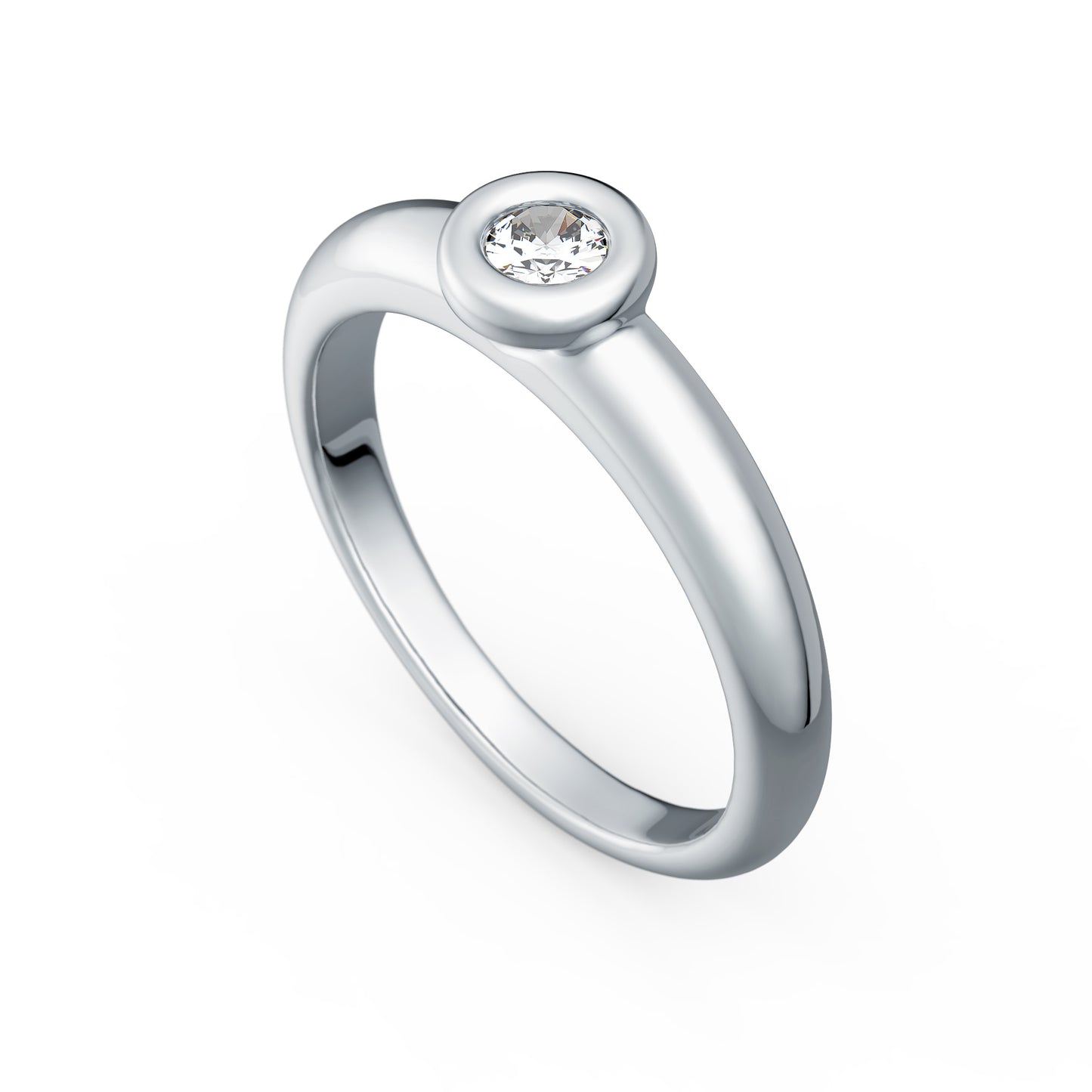 Verlobungsring Gold Platin 0,25ct KT06