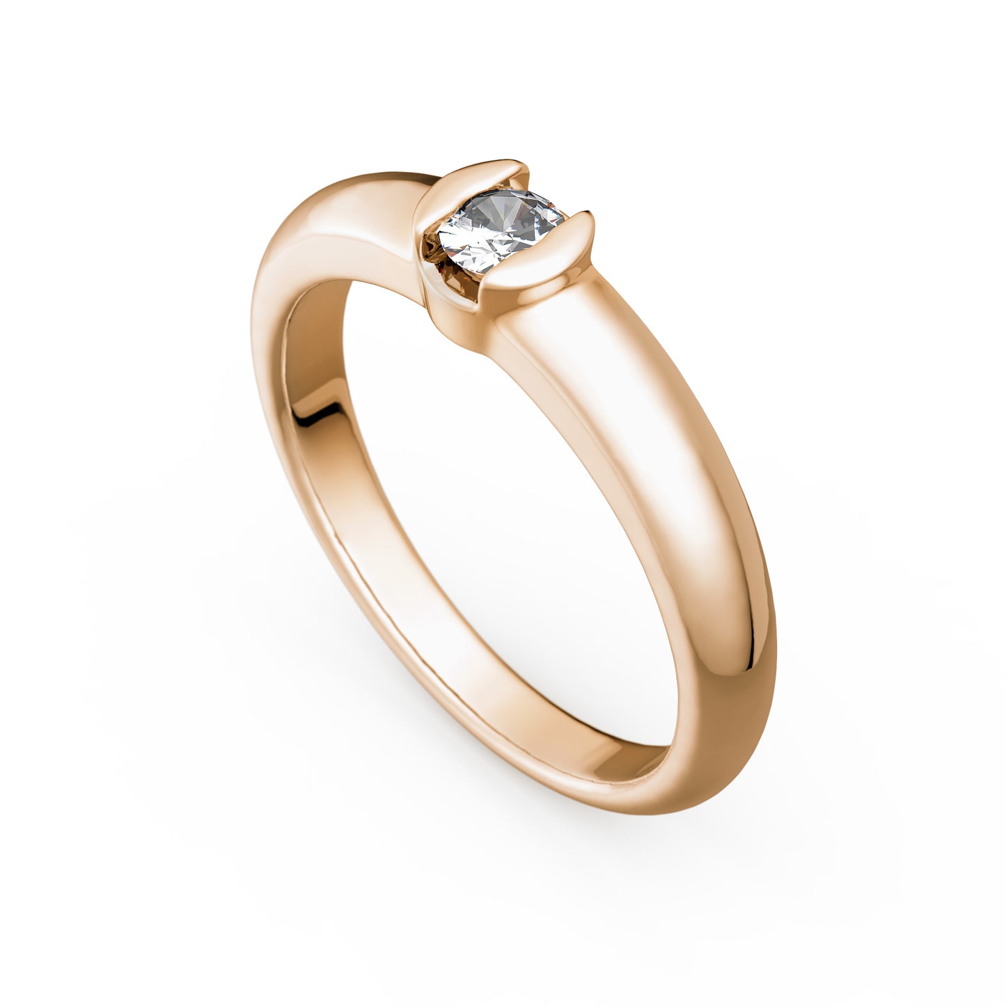 Verlobungsring Gold Platin 0,25ct KT07
