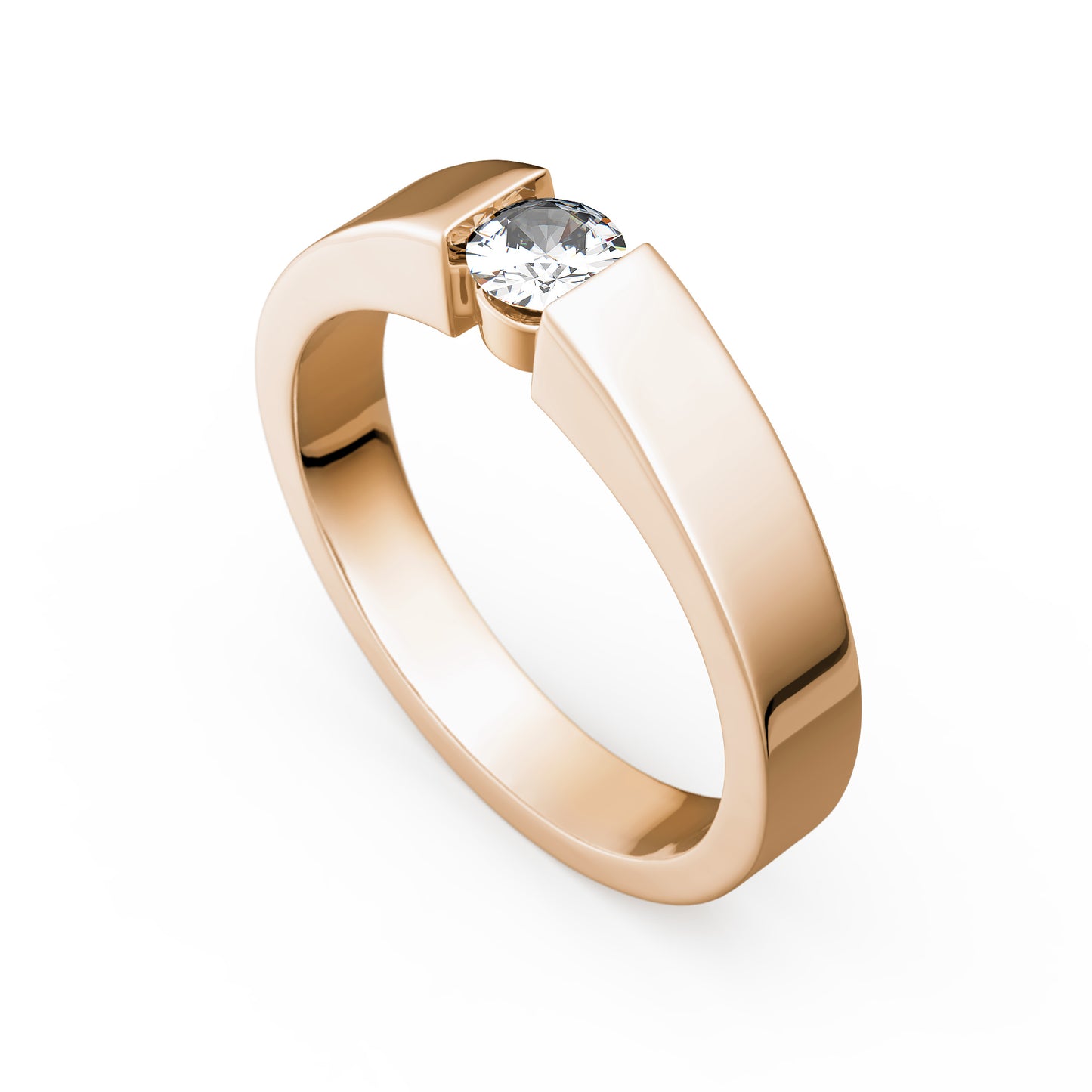 Verlobungsring Gold Platin 0,25ct KT10