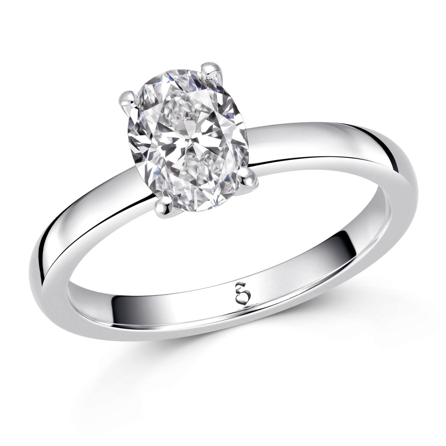 Verlobungsring Gold 585 Platin 950 Oval 0,25ct KTX01
