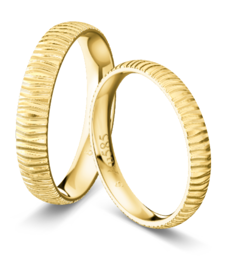 Trauringe Gelbgold 585 Welle KT25R