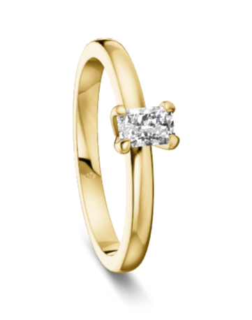 Verlobungsring Gold 585 Platin 950 Emerald 0,25ct KTX07