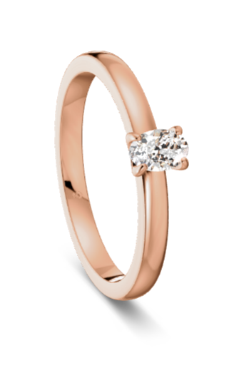 Verlobungsring Gold 585 Platin 950 Oval 0,25ct KTX01