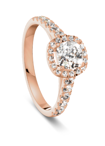 Verlobungsring Gold 585 Platin 950 Cushion 1,49ct Labgrown KTX05