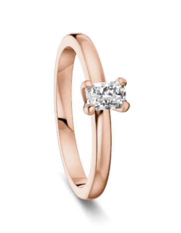 Verlobungsring Gold 585 Platin 950 Emerald 0,25ct KTX07