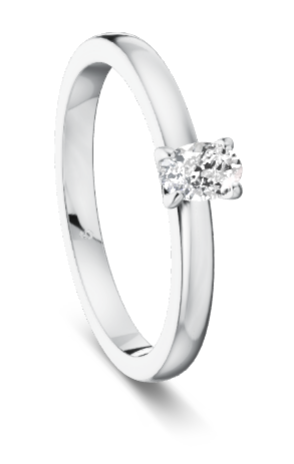 Verlobungsring Gold 585 Platin 950 Oval 0,25ct KTX01