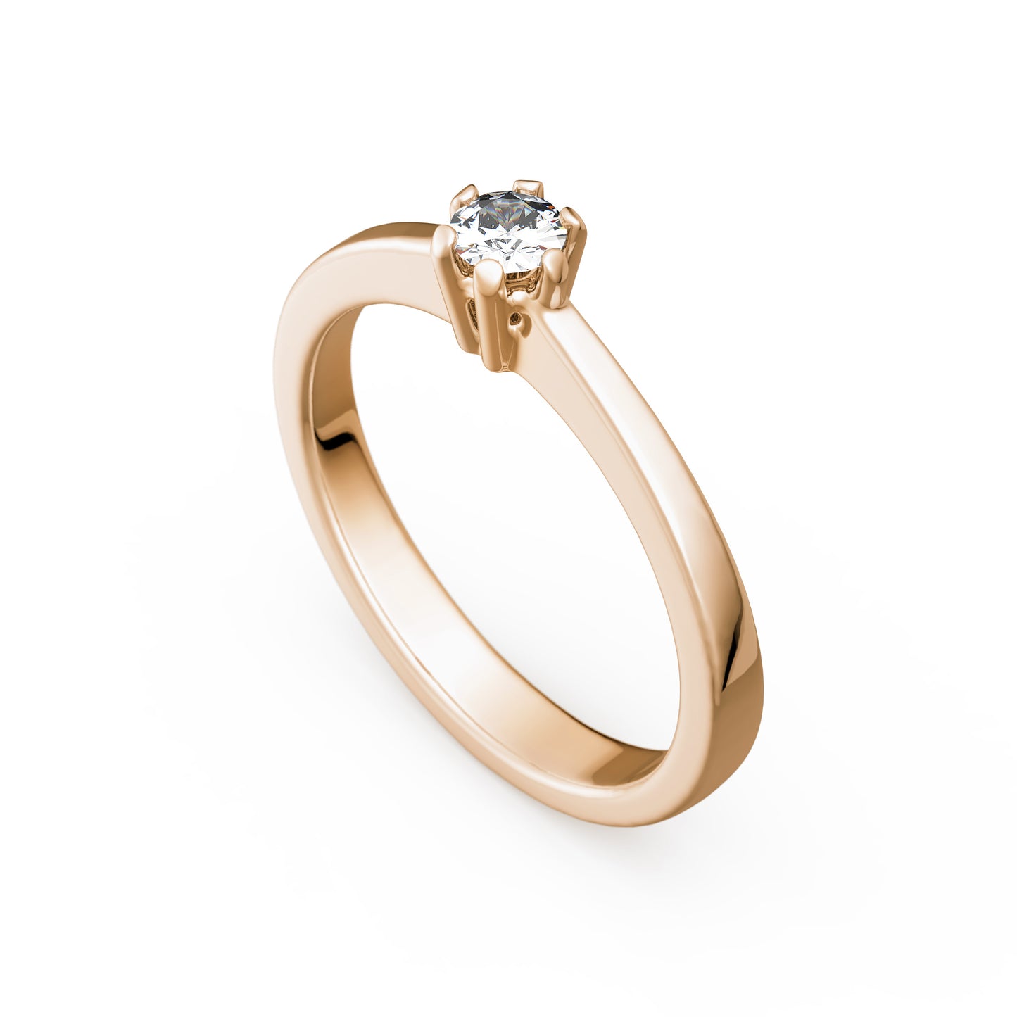 Verlobungsring Gold Platin 0,25ct KT01