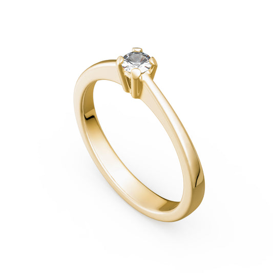Verlobungsring Gold Platin 0,25ct KT02