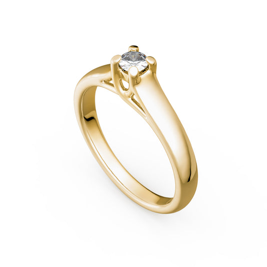 Verlobungsring Gold Platin 0,25ct KT04