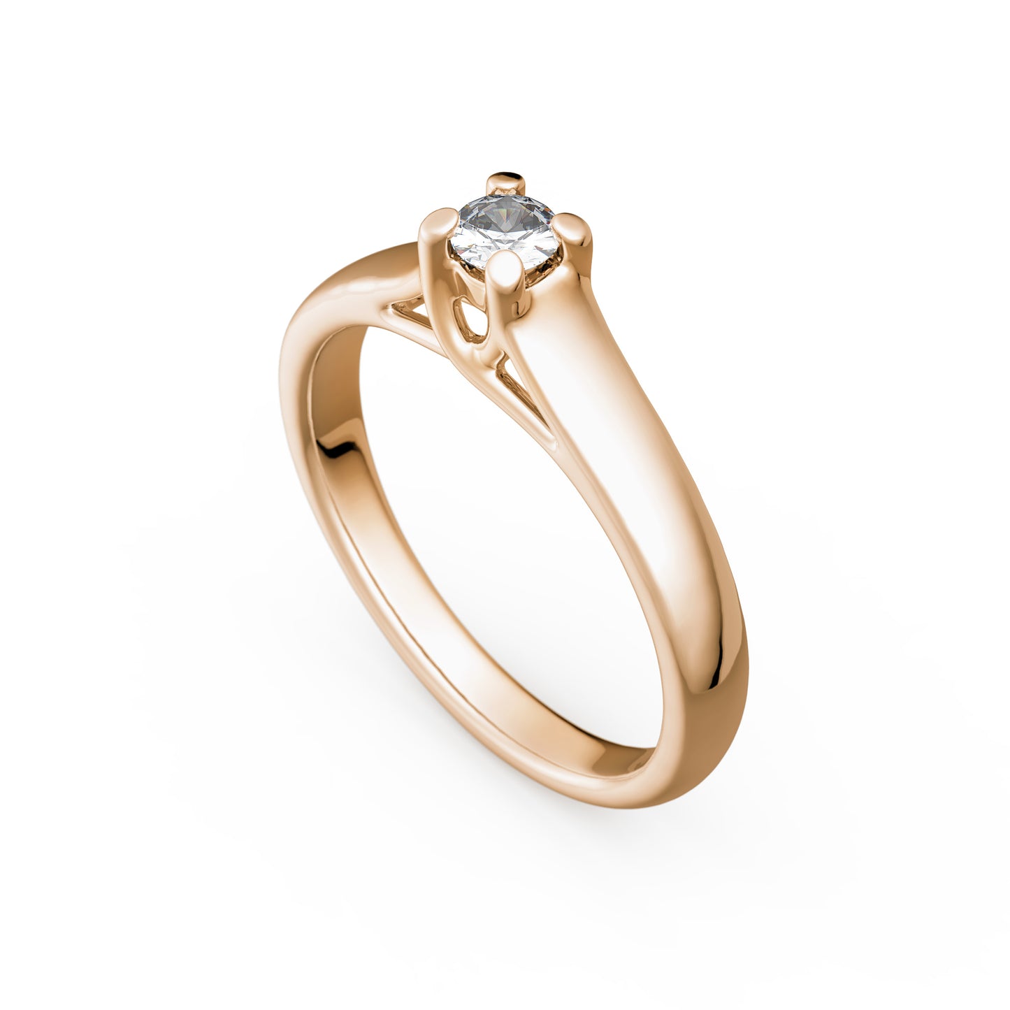 Verlobungsring Gold Platin 0,25ct KT04
