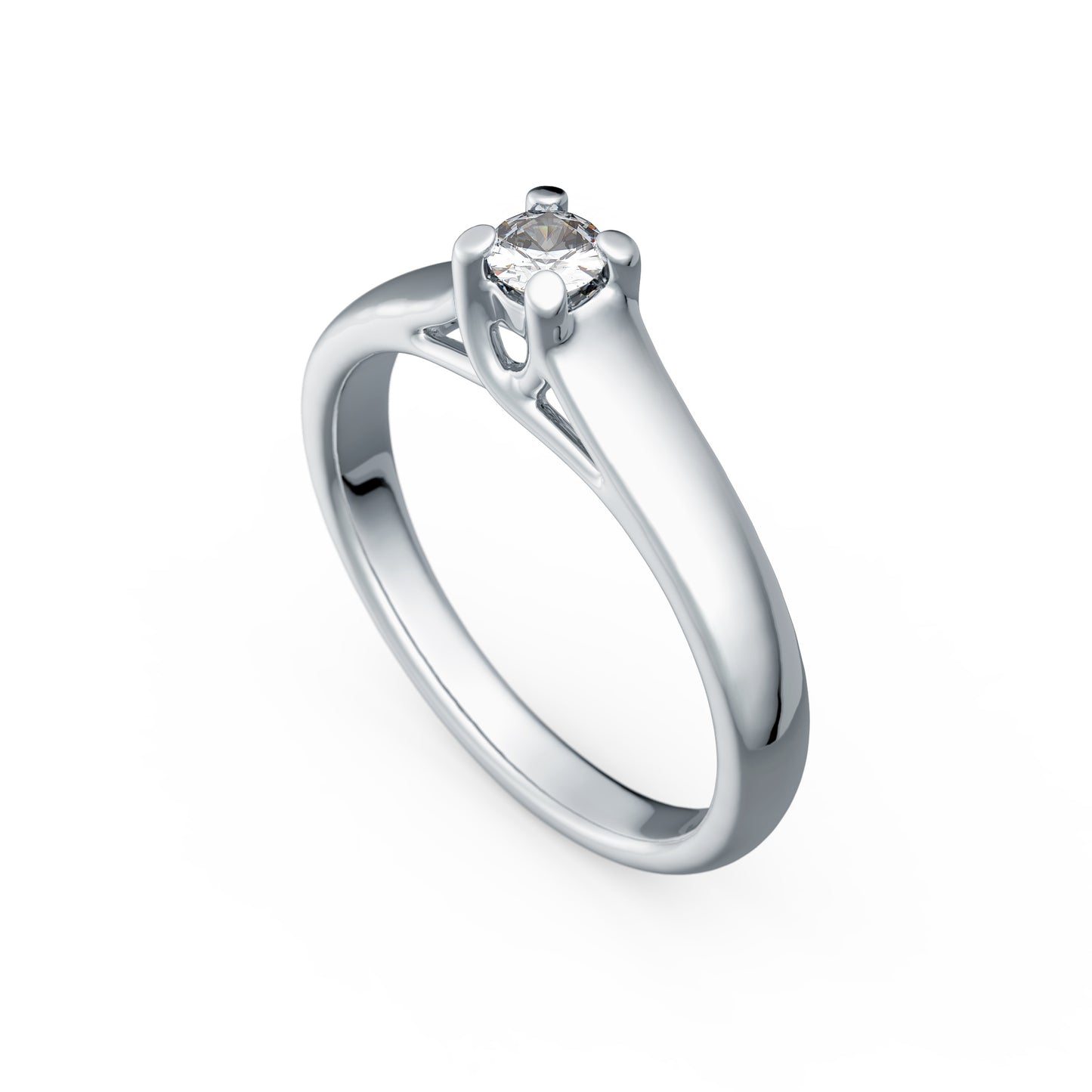 Verlobungsring Gold Platin 0,25ct KT04
