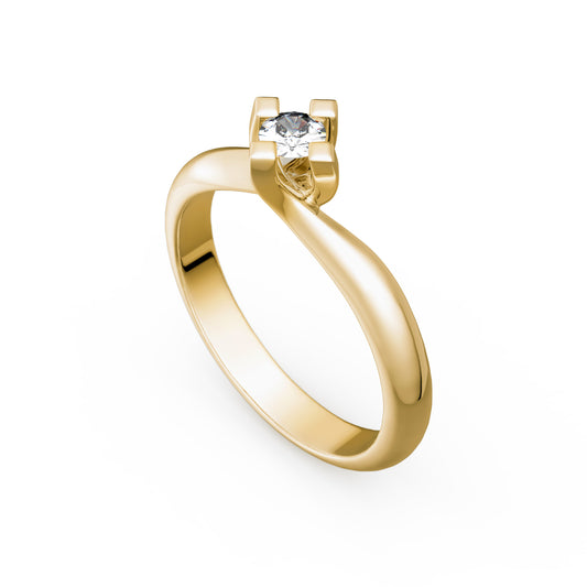 Verlobungsring Gold Platin 0,25ct KT05