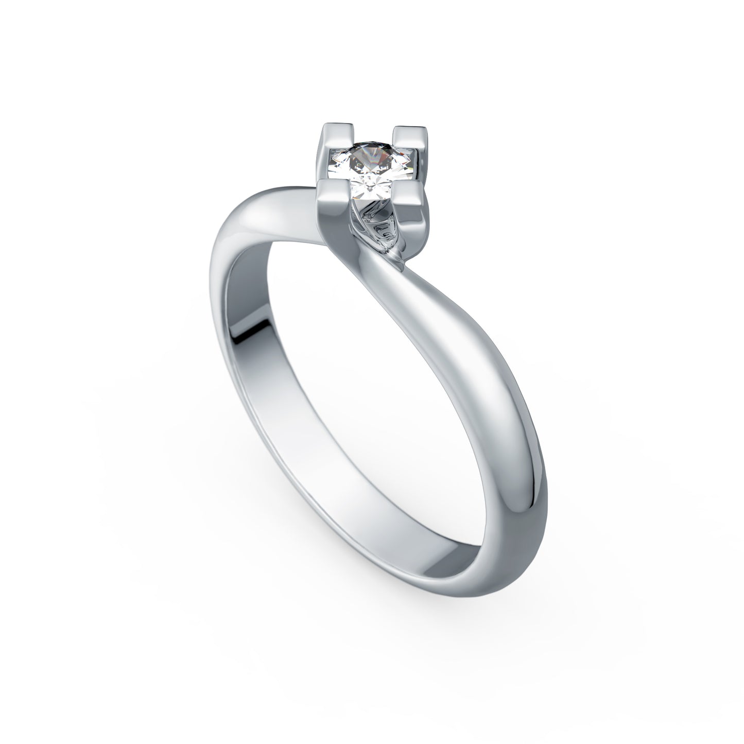 Verlobungsring Gold Platin 0,25ct KT05