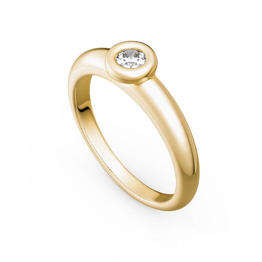 Verlobungsring Gold Platin 0,25ct KT06