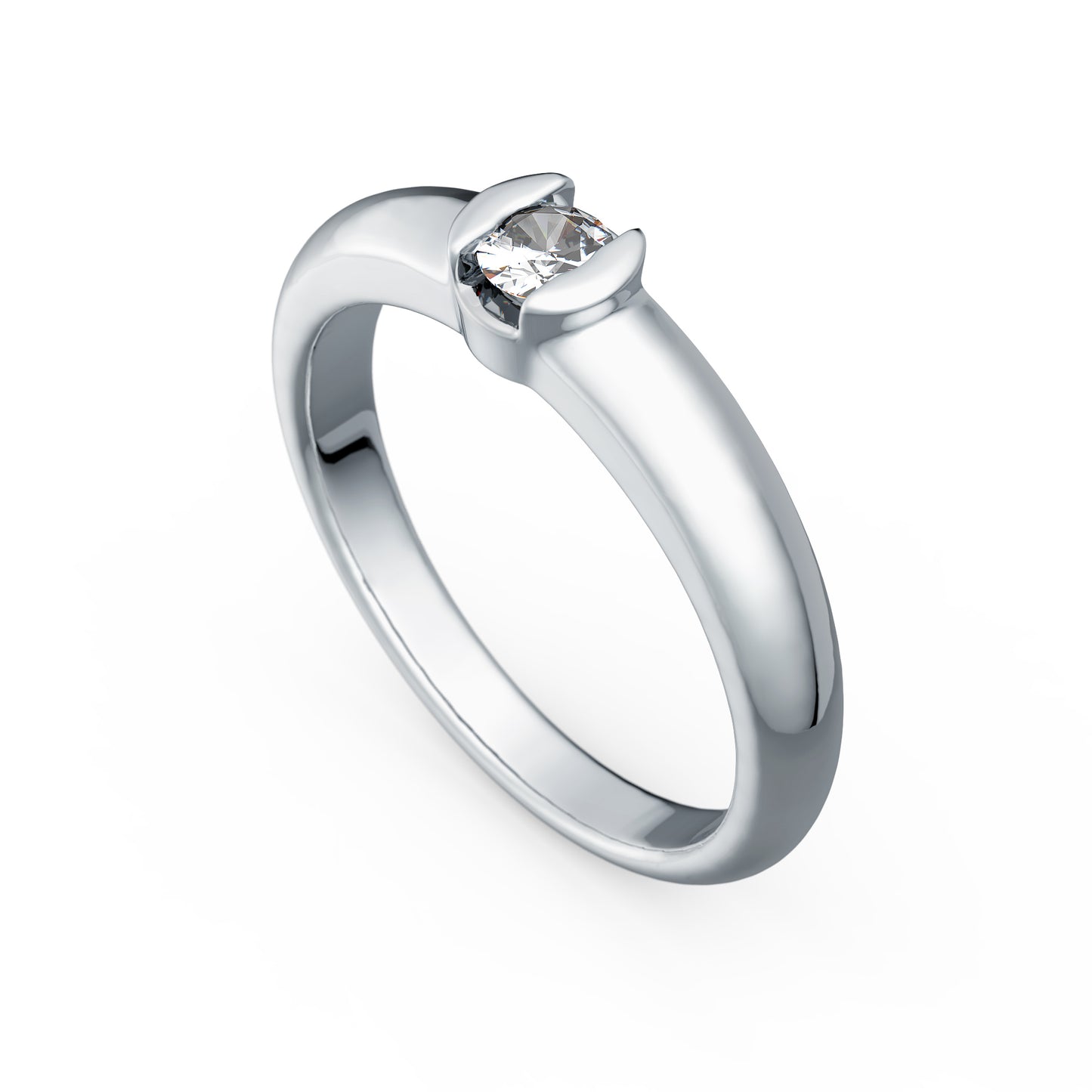 Verlobungsring Gold Platin 0,25ct KT07
