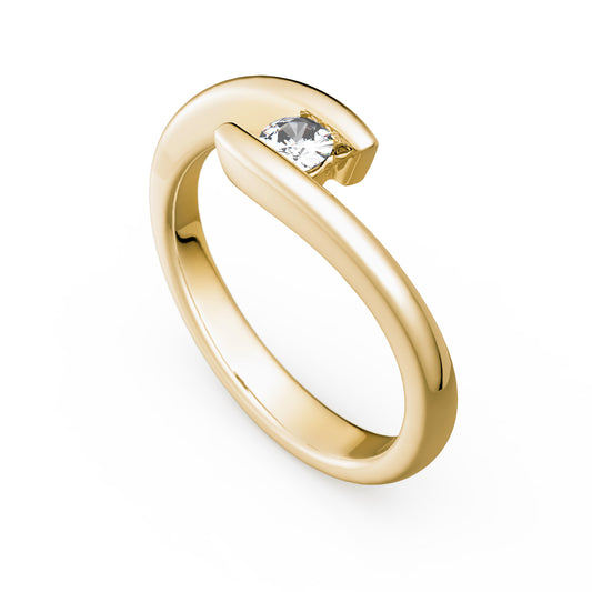 Verlobungsring Gold Platin 0,25ct KT08