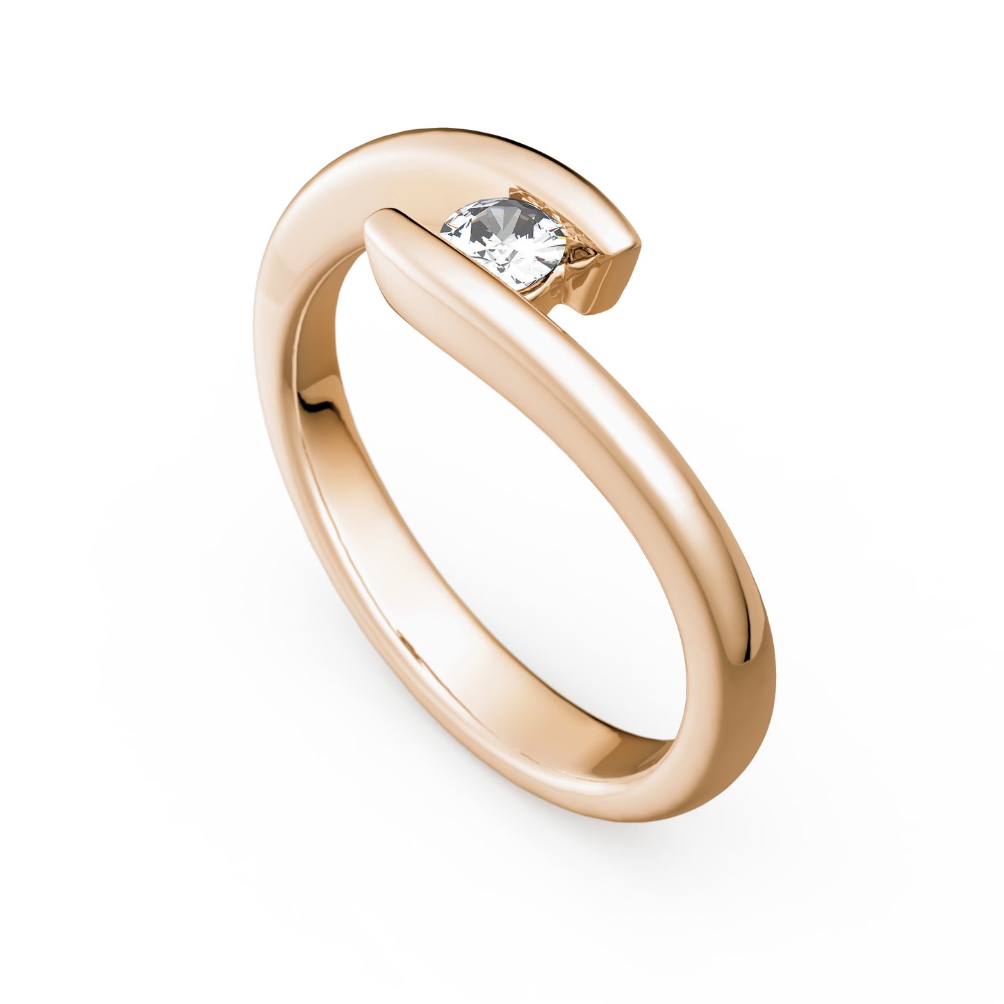 Verlobungsring Gold Platin 0,25ct KT08