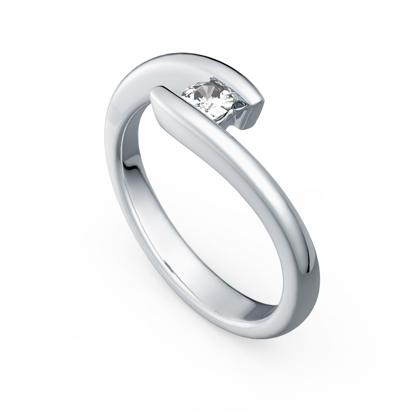 Verlobungsring Gold Platin 0,25ct KT08