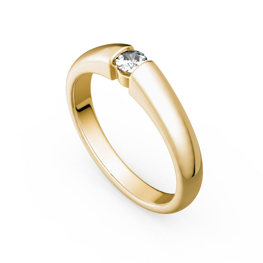 Verlobungsring Gold Platin 0,25ct KT09