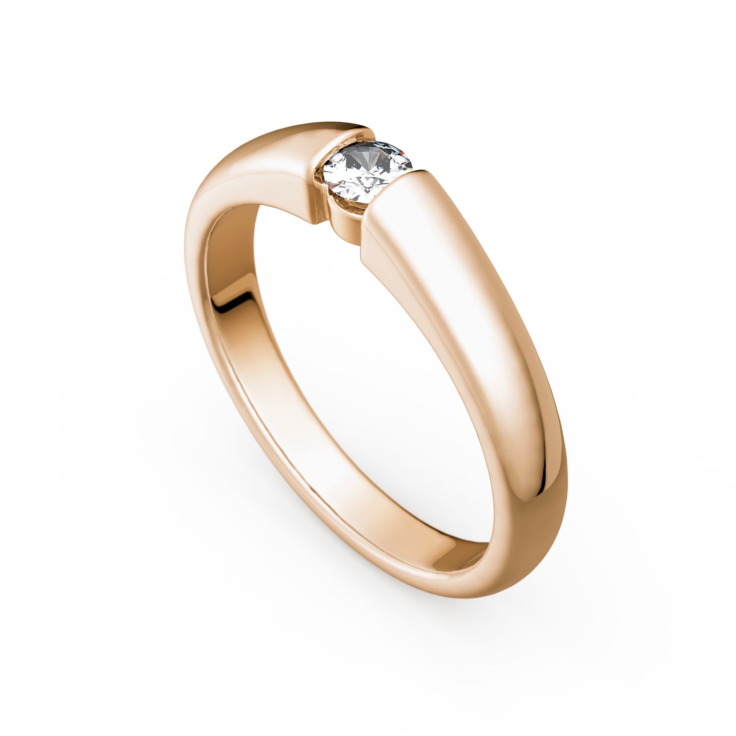Verlobungsring Gold Platin 0,25ct KT09