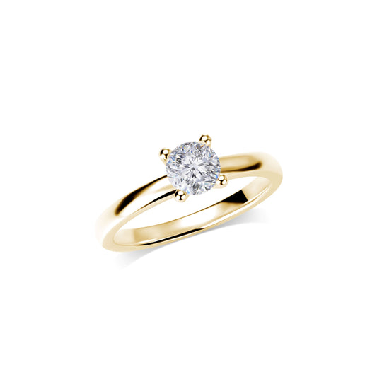 Verlobungsring Gold Platin 0,25ct KT12