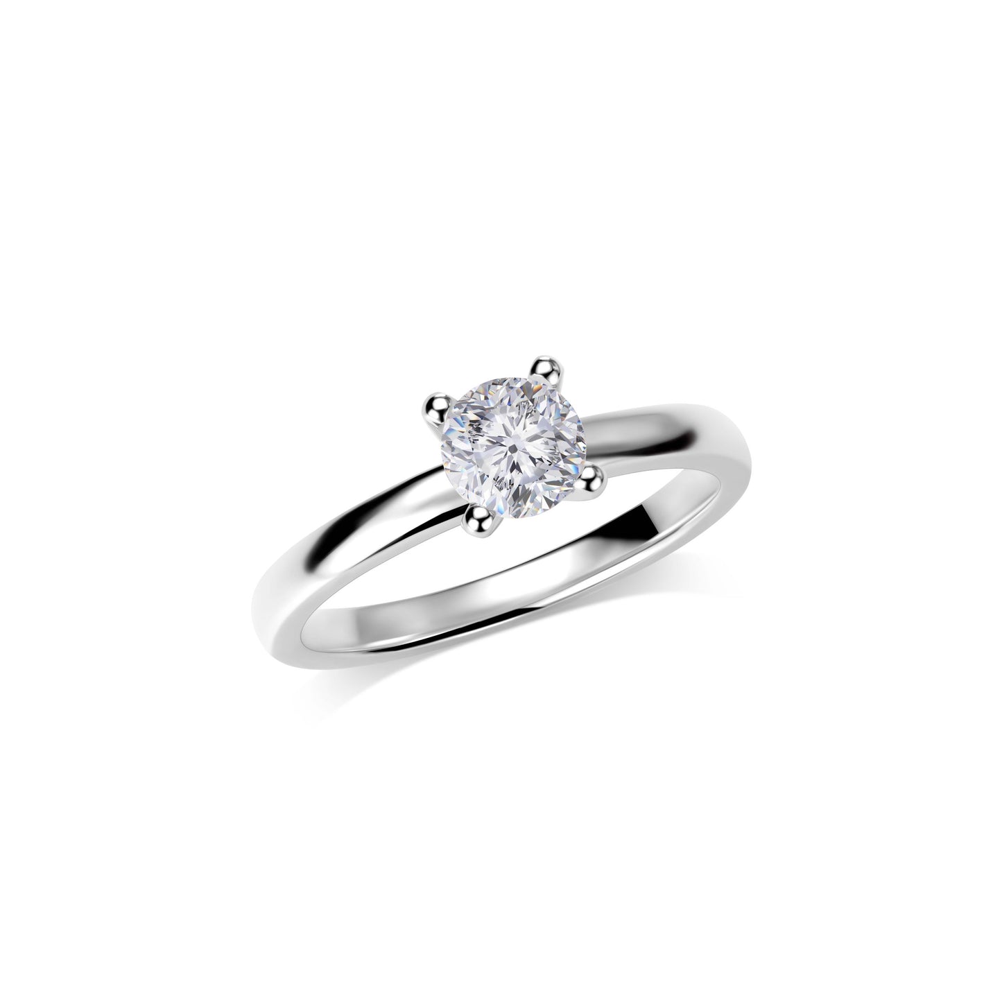 Verlobungsring Gold Platin 0,25ct KT12