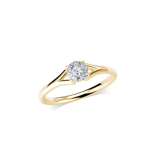 Verlobungsring Gold Platin 0,25ct KT13