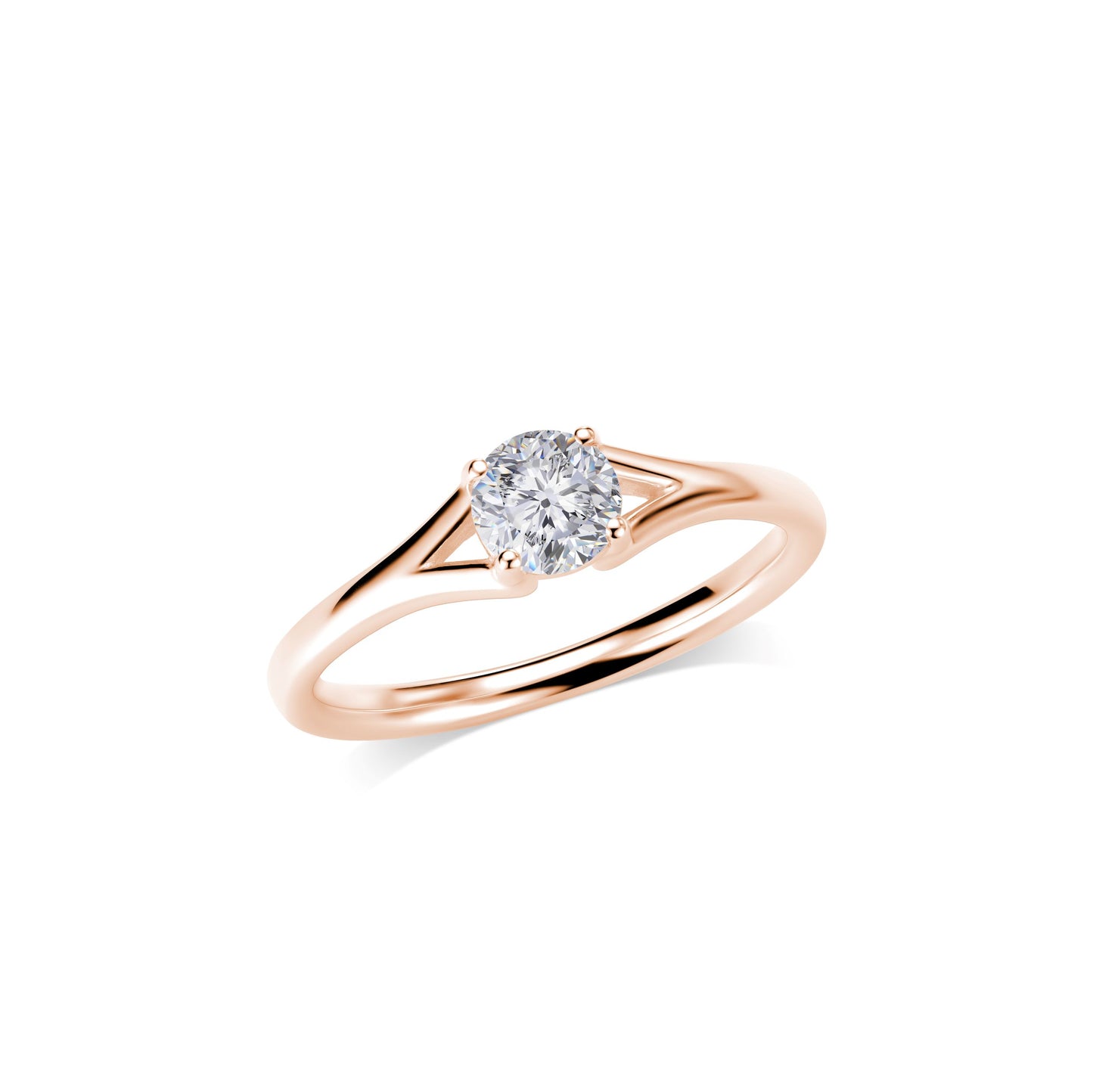 Verlobungsring Gold Platin 0,25ct KT13