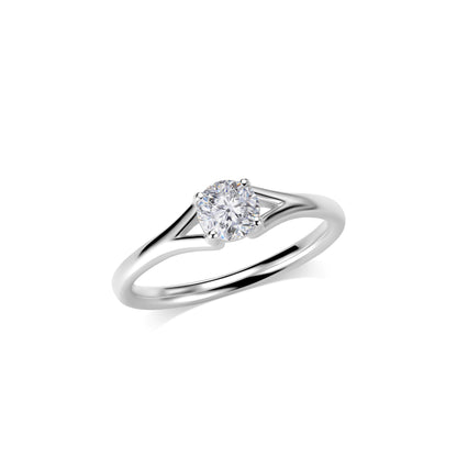 Verlobungsring Gold Platin 0,25ct KT13