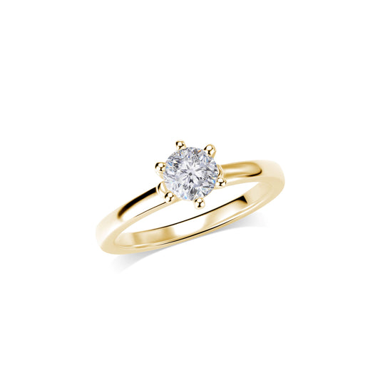 Verlobungsring Gold Platin 0,25ct KT14
