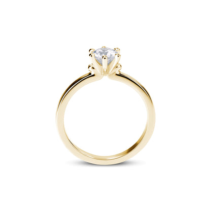 Verlobungsring Gold Platin 0,25ct KT14