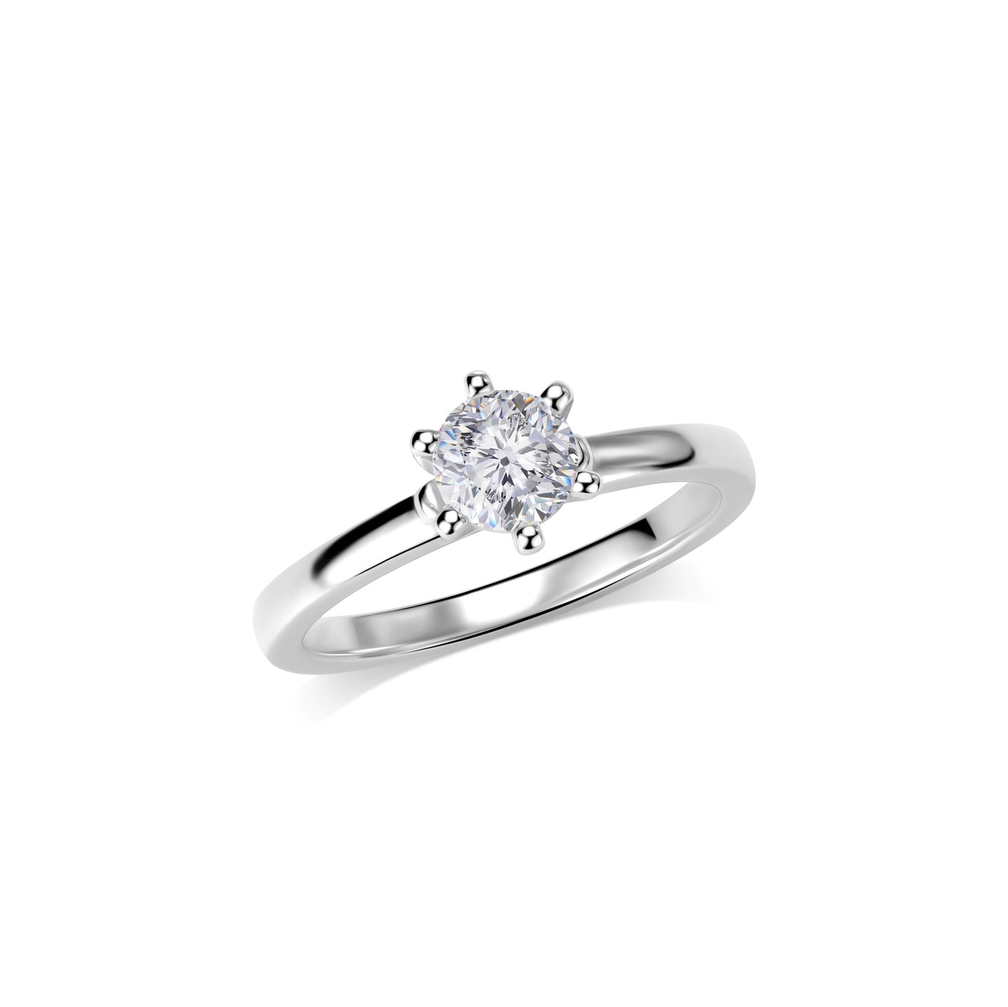Verlobungsring Gold Platin 0,25ct KT14