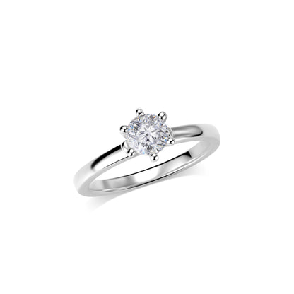 Verlobungsring Gold Platin 0,25ct KT14