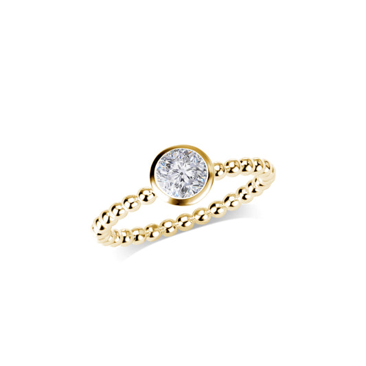 Verlobungsring Gold Platin 0.25ct KT15