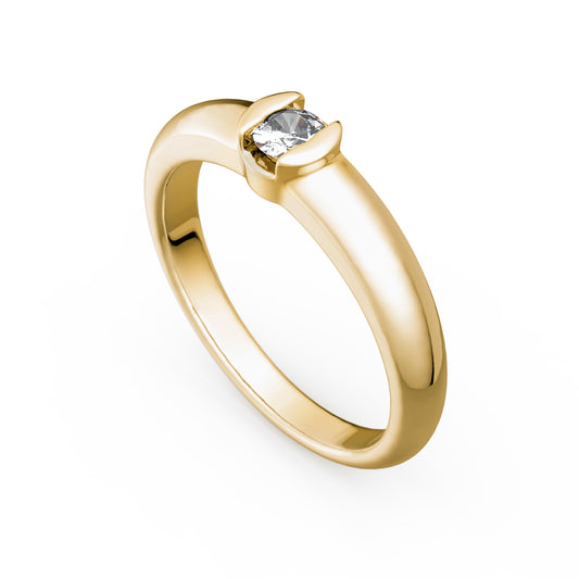 Verlobungsring Gold Platin 0,25ct KT07